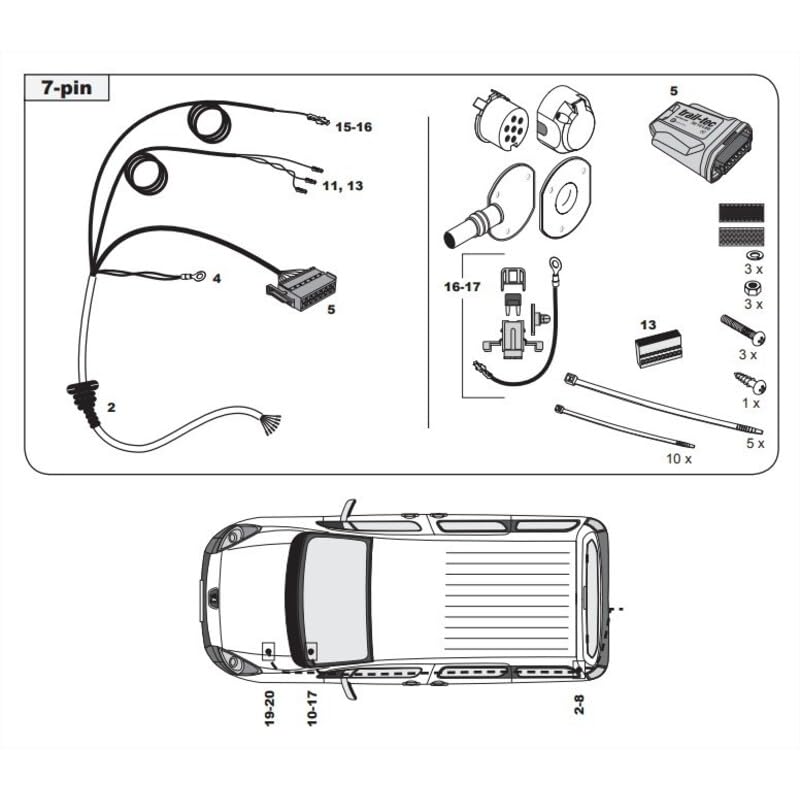 France Attelage Faisceau SPECIFIQUE 7 Broches pour Opel Mokka II (06/20
