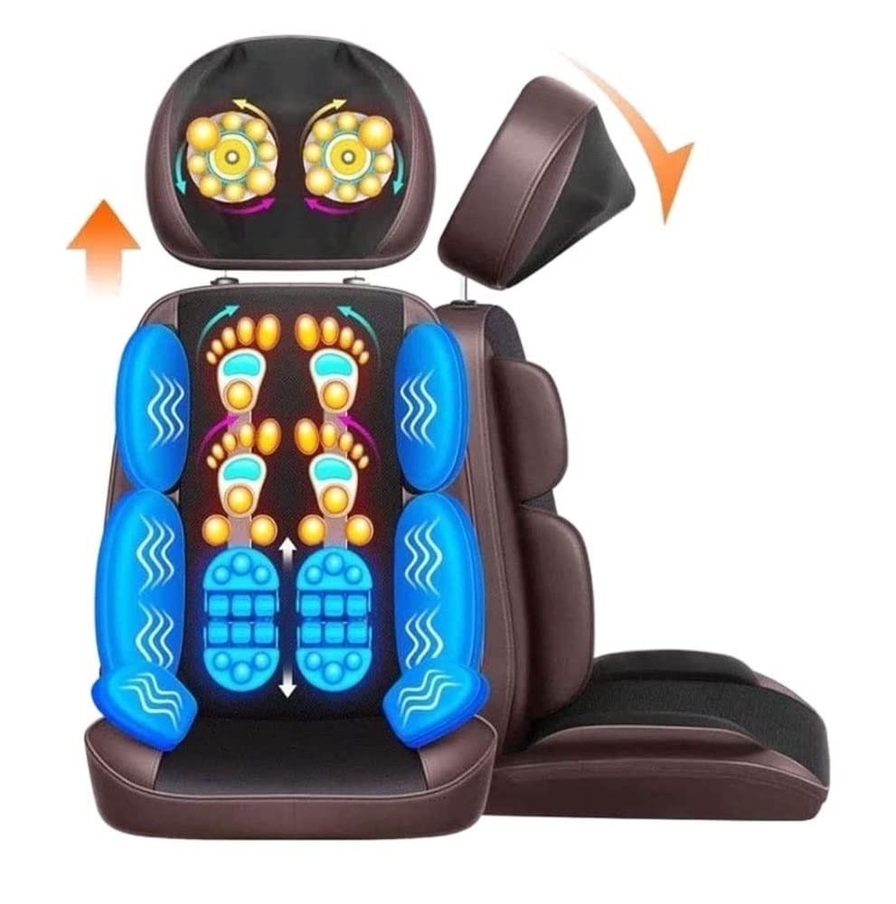 TOEWOE Back Massager Chair Massage Pad Back and Neck Massager for Chair Massage Cushion with Heat Adjustable Massage