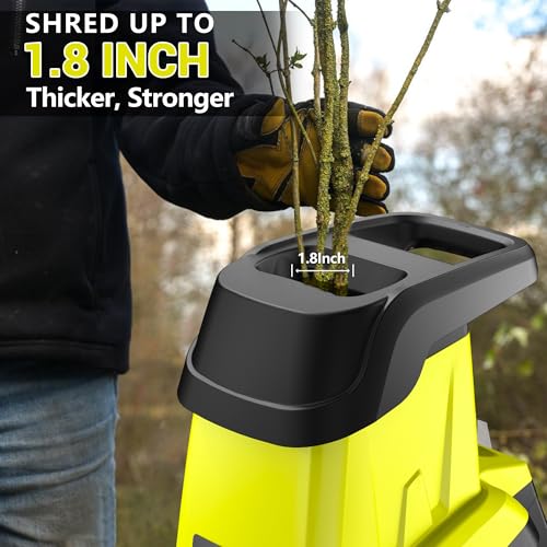Wood Chipper Shredder, 15-Amp 1.8" Cutting Diameter - Image 5