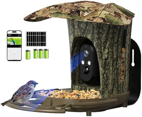 Vogelfutterspender mit Kamera, Vogelhaus mit Ständer Wetterfest, mit