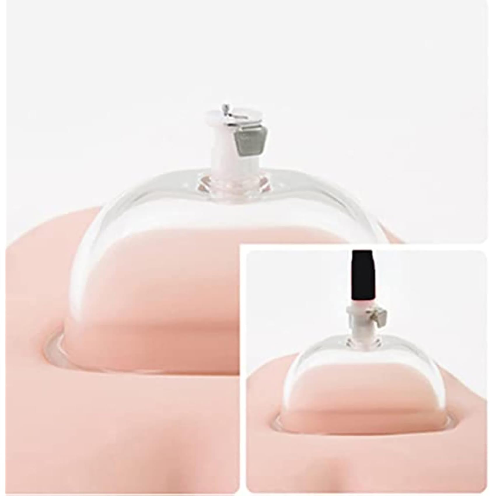 Elektrisch Brustsauger Milchpumpe Automatische Vakuum Brustpumpe Brustvergößerung Mit Kleiner/Großer Doppelter Sauger Für Frauen Nippelsauger Brust Massagegerät Pumpe Sex Spielzeug,Schwarz,L
