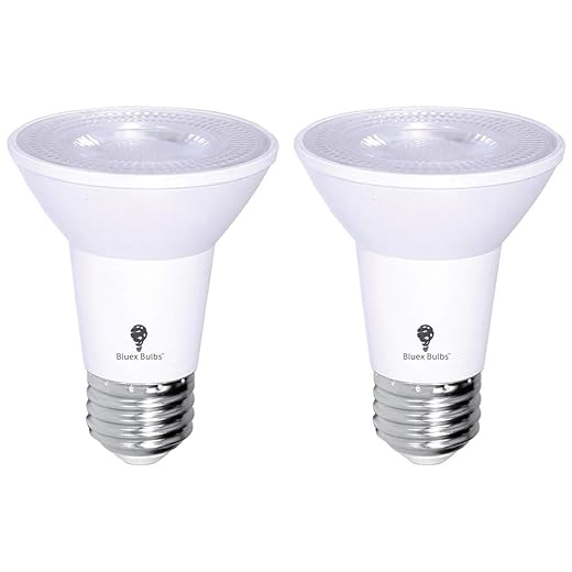 2 Pack PAR20 Outdoor LED Flood Light Bulb 8W 75 Watt Equivalent 500 Lumens Dimmable Waterproof E26 3000K Warm White LED Flood Light Bulbs for Security Led Spotlight Indoor Led Recessed Light Bulbs