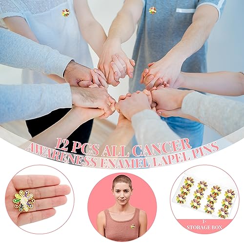 Remuuly All Cancer Awareness Enamel Lapel Pin Colourful Ribbon Brooch Hope Enamel Pins Suicide Awareness Pin Anti Bully Brooch Nurse Pins for Men Women3