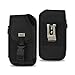 Reiko Vertical Rugged Pouch with Buckle Cell Phone Case for iPhone 6/6S Plus - Retail Packaging - Black