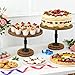 LLAXERGU Cupcake Stand, Rustic Industrial Wood Cake Stand Tiered Tray Stand Dessert Table Display Set Tiered Cake Stand for Party, Wedding, Birthday