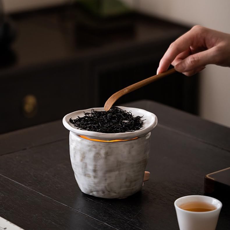 Quemador de cera cerámico para aromaterapia blanco miniatura 5