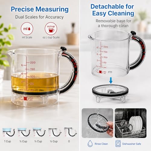 Vaso medidor ajustable 4 en 1 de acero inoxidable miniatura 4