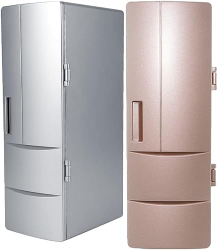 Miniatura 8 de Riloer 1 mini refrigerador USB de doble uso magnético, caliente y frío para 5 V 10 W enfriamiento 46.4-48.2 F, calefacción 104.0-149.0 F, plata
