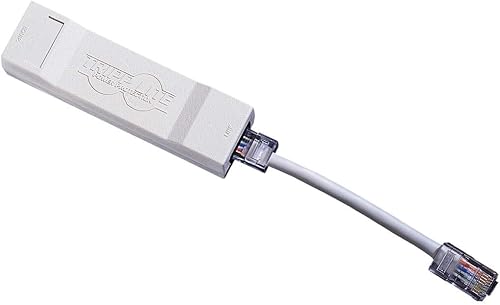 Tripp Lite Regleta de protección contra sobretensiones en línea para líneas de red y teléfono, 1 línea RJ45, (DNET1)