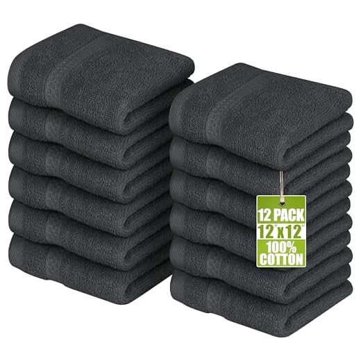 Utopia Towels - 12er Set Seiftücher, 30x30 cm, 100% Baumwolle waschlappen (Grau) 2 Utopia Towels - 12er Set Seiftücher, 30x30 cm, 100% Baumwolle waschlappen (Grau)