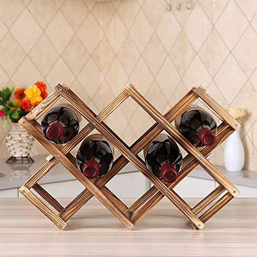 Lifestyle Foldable Wooden Wine Rack Organizer Display Shelf, 45 X 31 X 12cm, Capacity 10 Bottle (Brown) Lifestyle Foldable Wooden Wine Rack Organizer Display Shelf, 45 X 31 X 12cm, Capacity 10 Bottle (Brown)