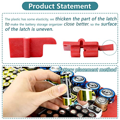 X-Value 230+ Battery Storage Organizer Aa Aaa C D 9V Waterproof Battery Holder Case With Tester (Red) #TOP1