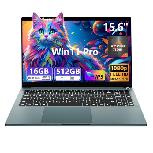 KUMNOSAL 2025 �m�[�g�p�\�R�� �R���s���[�^ 15.6�C���` �Q�[�~���O�m�[�g�p�\�R�� Ryzen 5 7430U Radeon Graphics 16GB RAM 512GB SSD Wi-Fi 5 �����o�b�e���[���� Win 11 Pro 