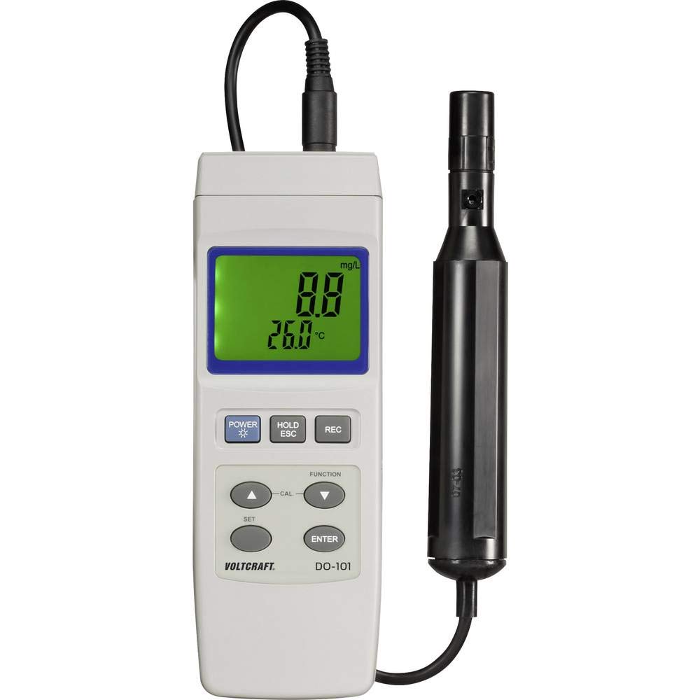 VOLTCRAFT Appareil de Mesure de l'oxygène DO-101 0-20 MG/l électrode remplaçable, avec Fonction thermométrique