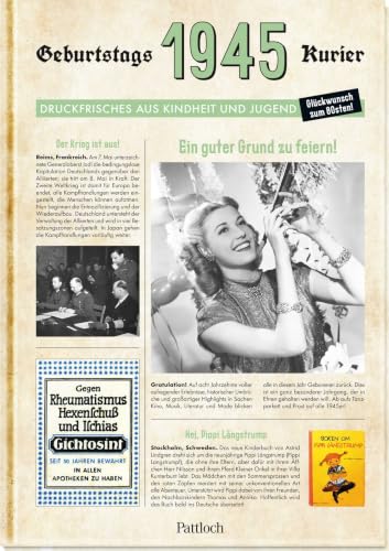 1945 - Geburtstagskurier: Druckfrisches aus Kindheit und Jugend | Zum 80. Geburtstag