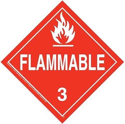Class 3 Flammable Liquid Placard, Worded 10-pk. (10.75