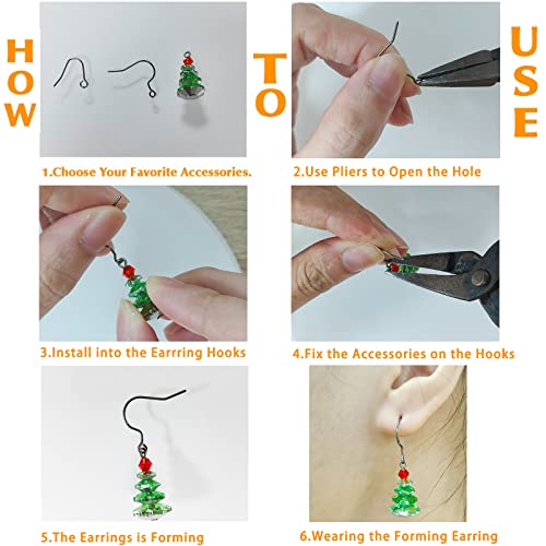 6Pcs 20G Small Pure Titanium Earring Fish Hooks Diy Earrings Findings For Jewelry Making, Hypoallergenic Earring Hooks Making Kit For Women Girls Men Sensitive Ears #TOP2