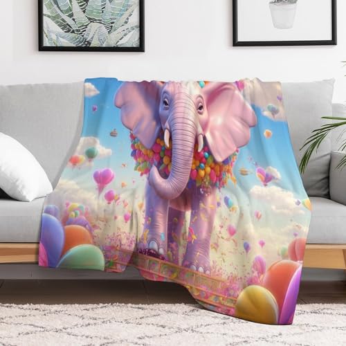Manta de franela para sofá de elefante 180 x 200 cm gris 3
