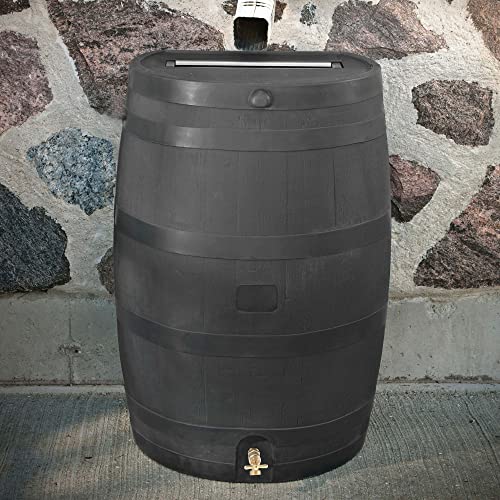 Polyethylene-50-Gallon-Flat-Back-Rain-Barrel-Graphite
