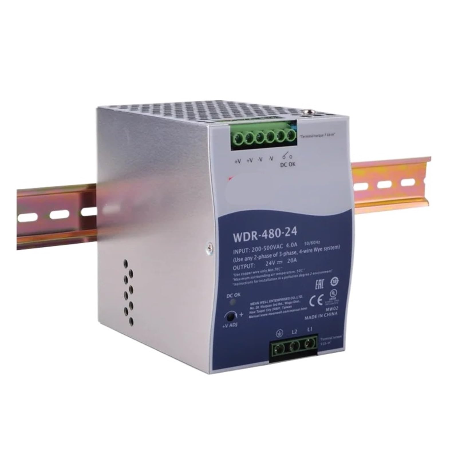 NACODLUL 480W Single Output Industrial Power Supply WDR-480-24 24V WDR-480-48 48V(WDR-480-48)
