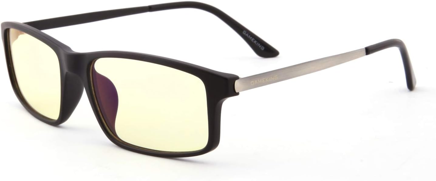 Ultra 9061 Blue Light Blocking Computer Glasses Gaming Glasses with TR90 Frame Amber Tint Lens for Digital Eye Strain Relief Better Sleep