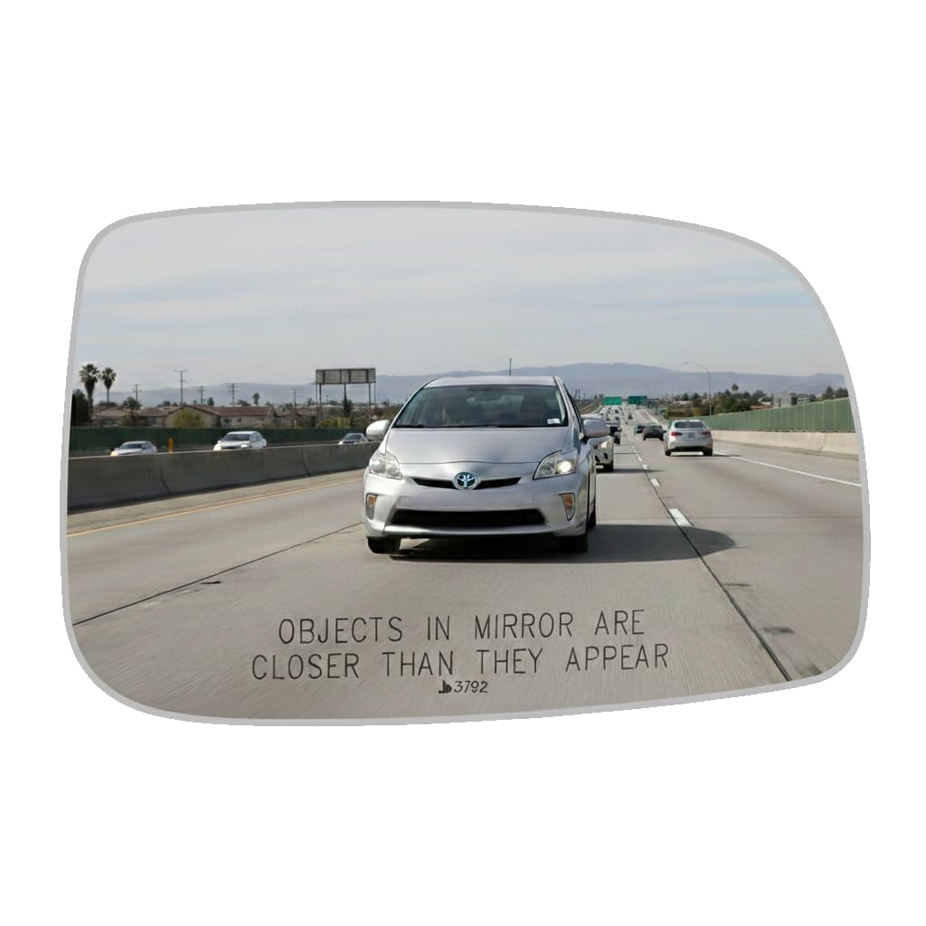 3792 Passenger Side Replacement Mirror Glass for 2004-2009 Toyota Prius
