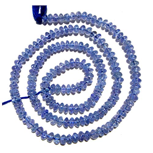 Perles de Tanzanite naturelle cocarde lisse de 4mm pour un enfilage de bijoux parfait