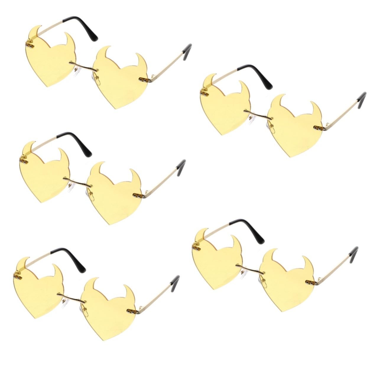 VALICLUD Occhiali Da Sole A Forma Di Cuore Occhiali Neon Mens Occhiali Da Sole Alla Moda Occhiali Da Sole Alla Moda Per Gli Uomini Occhiali Da Ballo Per Gli Uomini Occhiali Di Halloween
