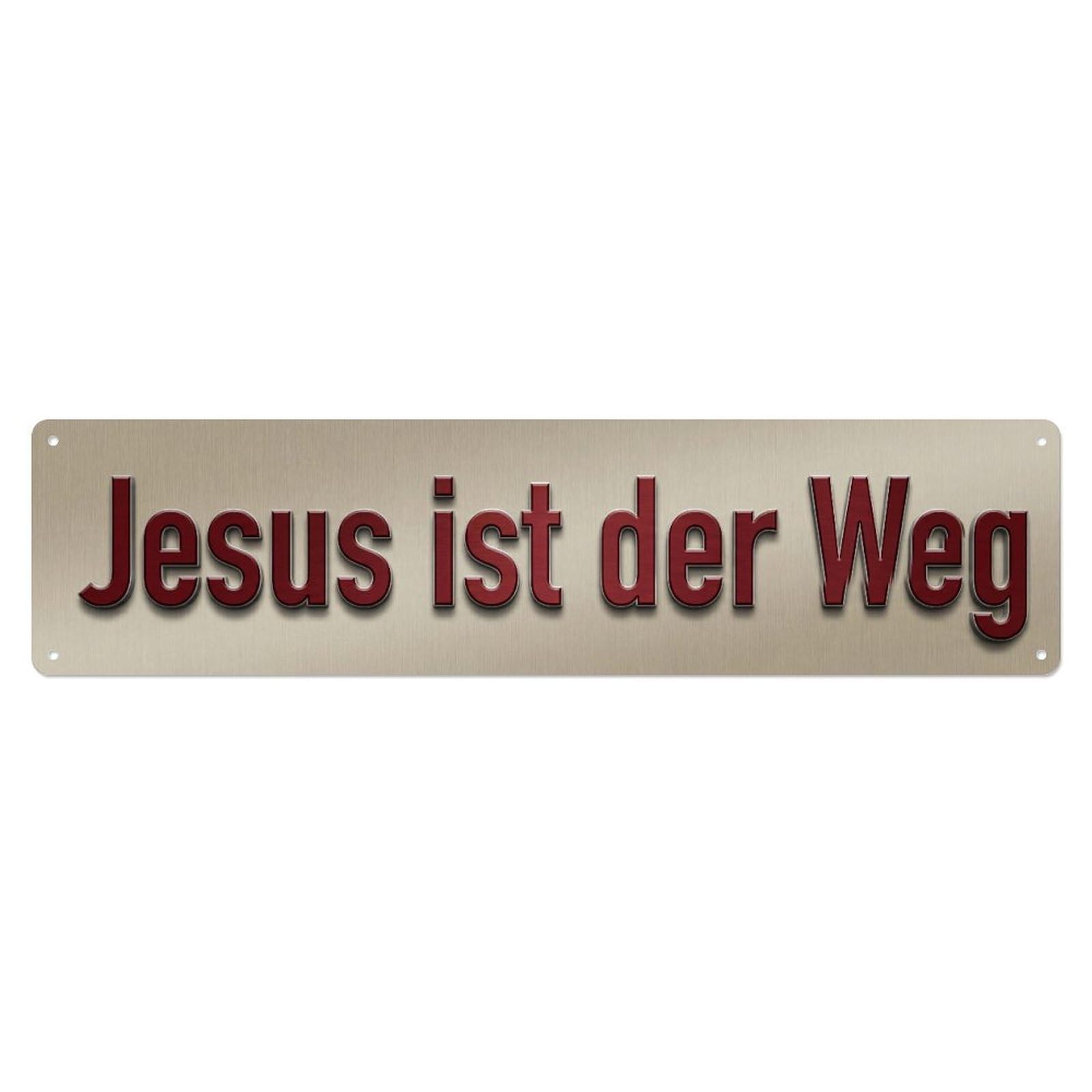 Jesus Der Weg Grace Holy （1） Metal Tin Skinny Sign Plaque Wall Decor for Cafe, Club Bar, Office, Home Garden Metal Poster 4x16Inch