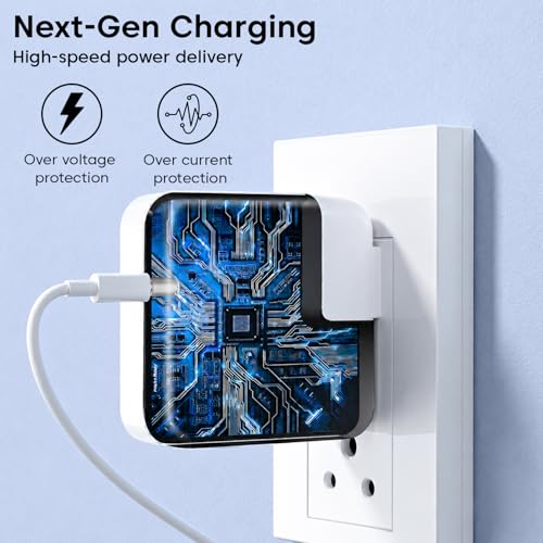 Image of 30W USB-C Power Adapter Compatible with Apple MacBook Air, iPad Pro, iPhone 15 /14 /13 & All USB-C Devices | Fast Charging Wall Adapter | Compact & Portable | White