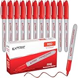 EXTRIC Permanent Markers Red,...
