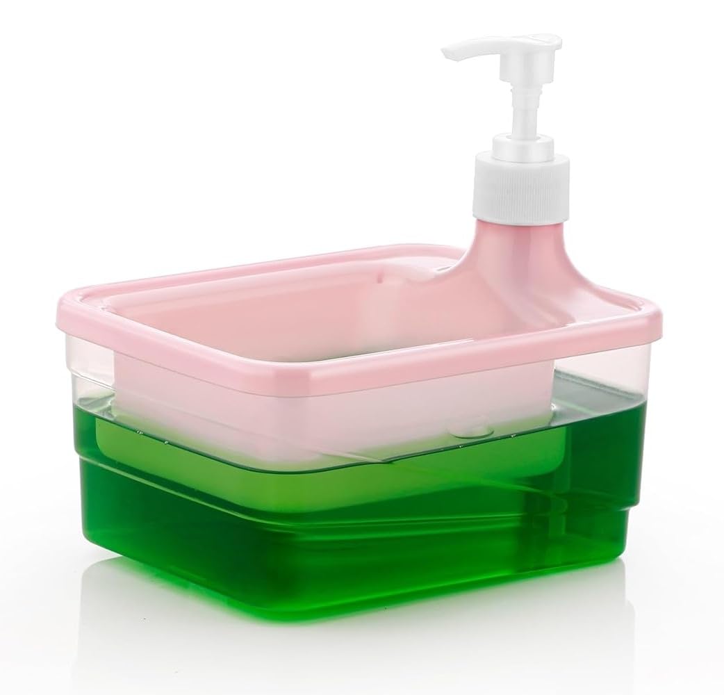 DOOMSDAY 2 in 1 Automatic Hand Soap Dispenser with Pump and Scrubber Sponge Simple Press Dish for Kitchen 2-in-1 Utensils Washing Up Liquid Holder for Countertop (B0DCG28DZS) Amazon Price History, Amazon Price Tracker