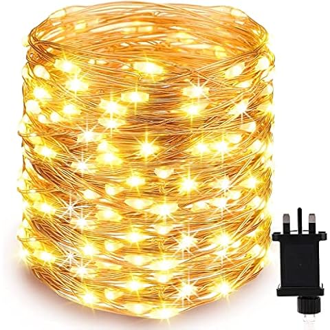 Fairy Lights Plug in 98FT/30M 300 LED Warm White Copper Wire Lights Mains Powered Fairy String Lights for Indoor Outdoor Patio Garden Home Room Decor ( No Remote Control ) Cover