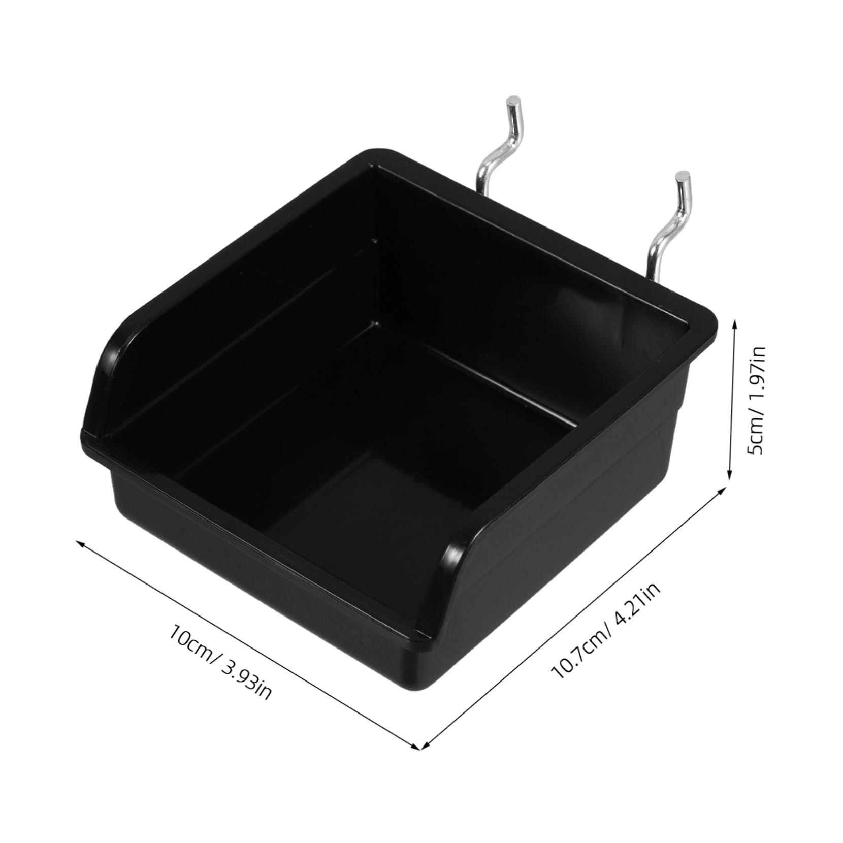 Mipcase 3pcs Heavy-duty Pegboard Storage Box Garage Organizer Bin for Nuts Bolts Tools Plastic Pegboard Containers