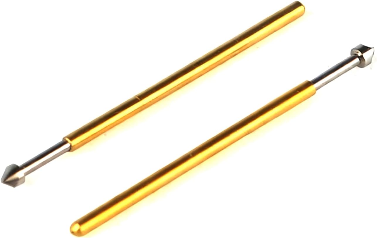 100Pcs P50-T2 Spring Test Probes, 0.9mm Rhomboid Tip Pogo Pins Dia 0.68mm Length 16.55mm for PCB Board Testing Contact
