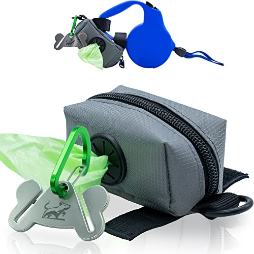 Mice&Co Dispensador Bolsas Caca Perro - Porta Bolsas Excrementos con Enganche Soporte Manos Libres | Contenedor Desechos Perros Cover