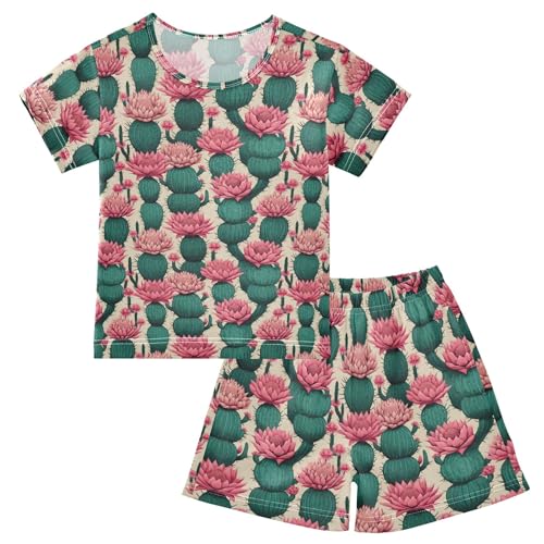 Cactus Cute Pajama Set Pajamas Sleepwear Nightwear Loungewear Clothes Set B04024033