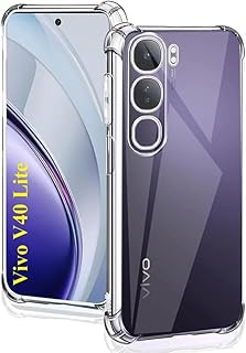 Case for Vivo V40 lite, Ultra Slim Crystal Anti-Scratch Bumper Cover Flexible Soft TPU Anti-Fall Reinforced Corner Shockproof Transparent Phone Case for Vivo V40 lite Clear
