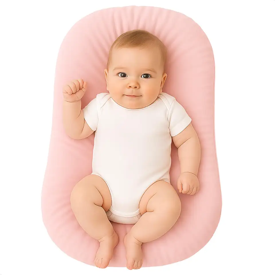 Ninho Redutor Carrinho de Passeio Bebe Berço Portatil Infantil Bebê Casulinho Algodão Recem Nascido (Rosa, Ninho para Bebe)