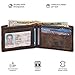Wallet for Men Bifold Real Leather Slim RFID Blocking Front Pocket Minimalist Stylish Design with ID Window in Gift Box (Crazy Horse, Cognac)