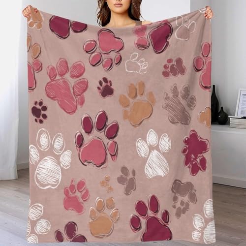 Couverture polaire microfibre à empreintes d'animaux 3D 150x200cm pour étudiant - 4