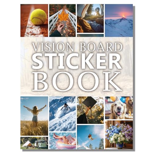 Sawnfay Vision Board Book - 2026 Vision Board Sticker Book, with Motivational Images & Quotes, Vision Board Kit & Supplies for Women