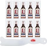 A1 Steak Sauce, Single Serve Packets, (Pack of 10) with By The Cup Spatula Knife