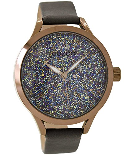 Oozoo Damen-Armbanduhr Elefantengrau 43 mm C8903