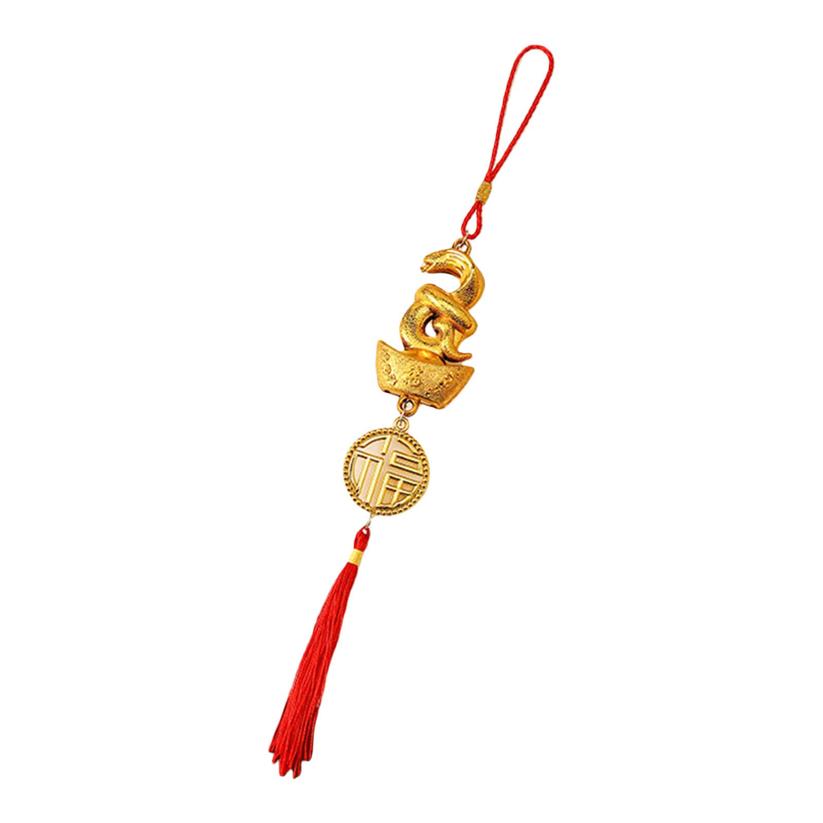 MHADBKH Snake Charm Hanging Pendant Ornaments for 2025 New Years Celebration and Fortunes Enhancement Fortunes Hanging Tassels