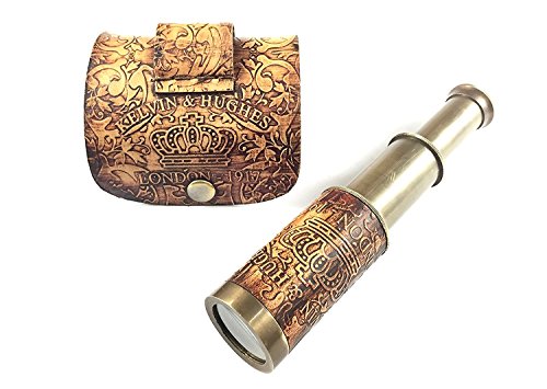 Telescopio Náutico Pirata de Latón con Estuche 6" miniatura 1