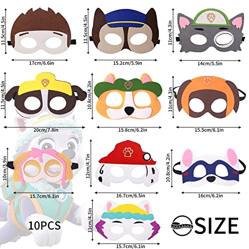LUKIUP 10 Pezzi Paw Dog Patrol Maschere, Maschere