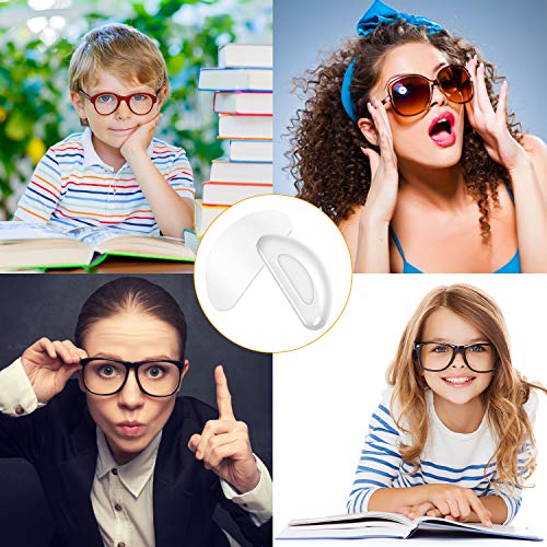 image for SMARTTOP 1.0mm Eyeglass Nose Pads 20 Pairs Stick On Silicone Anti-Slip
