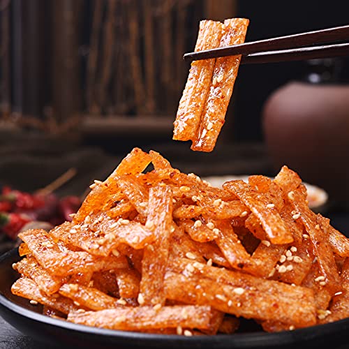 Miniatura 3 de YUYONGTANG 18gFeiwang Hunan tiras picantes 8090 aperitivos nostálgicos tiras picantes rebanadas picantes piel picante, tiras largas de ginseng seda