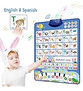 Lefree Bilingual ABC Learning for Toddlers, English &Spanish Alphabet Poster, Talking ABC & Numbe...